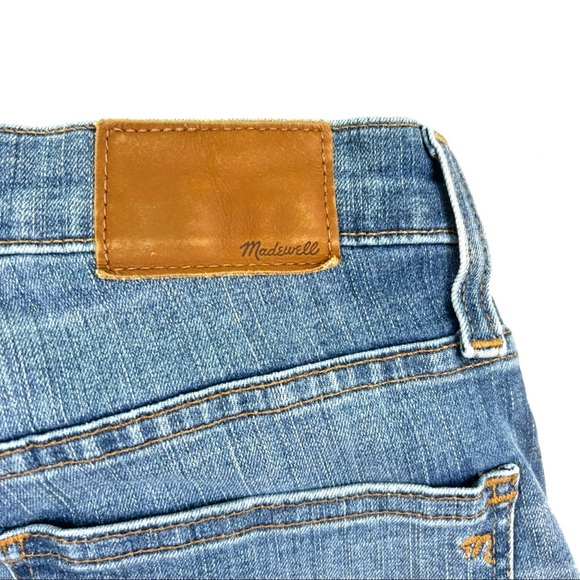 MADEWELL 10” Highrise Skinny Med Wash Faded Distress Stretch Ankle Jeans (27) - Picture 9 of 15